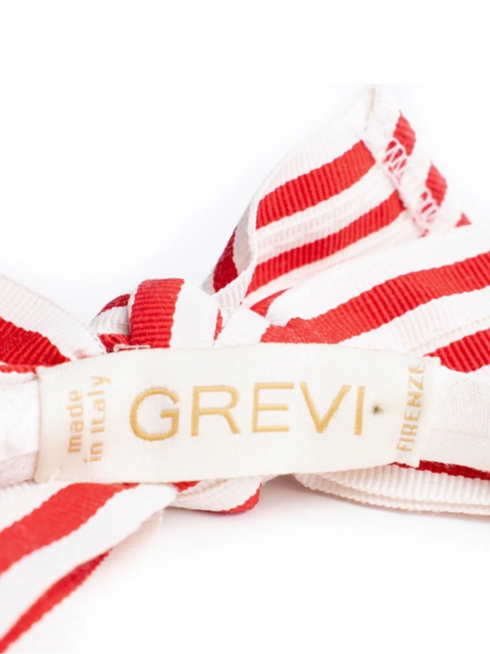 NWT Grevi Red & White Striped Bow Headband